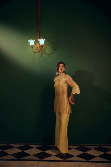 Aria Marigold Bell Sleeve Tissue Co-ord