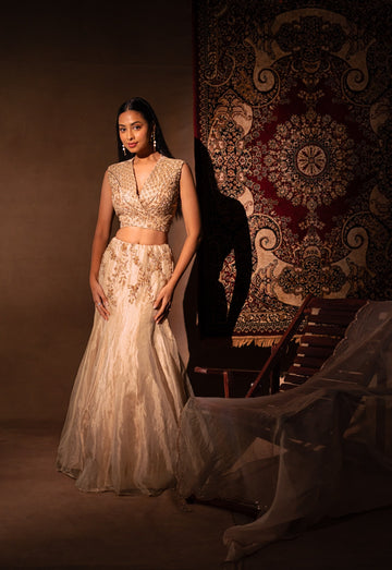 Seraphyne Ivory Couture Lehenga Set